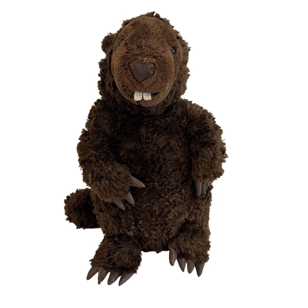 GUND Brown Beaver Plush Stuffed Animal Standing 11 inch Buck Teeth 44189
